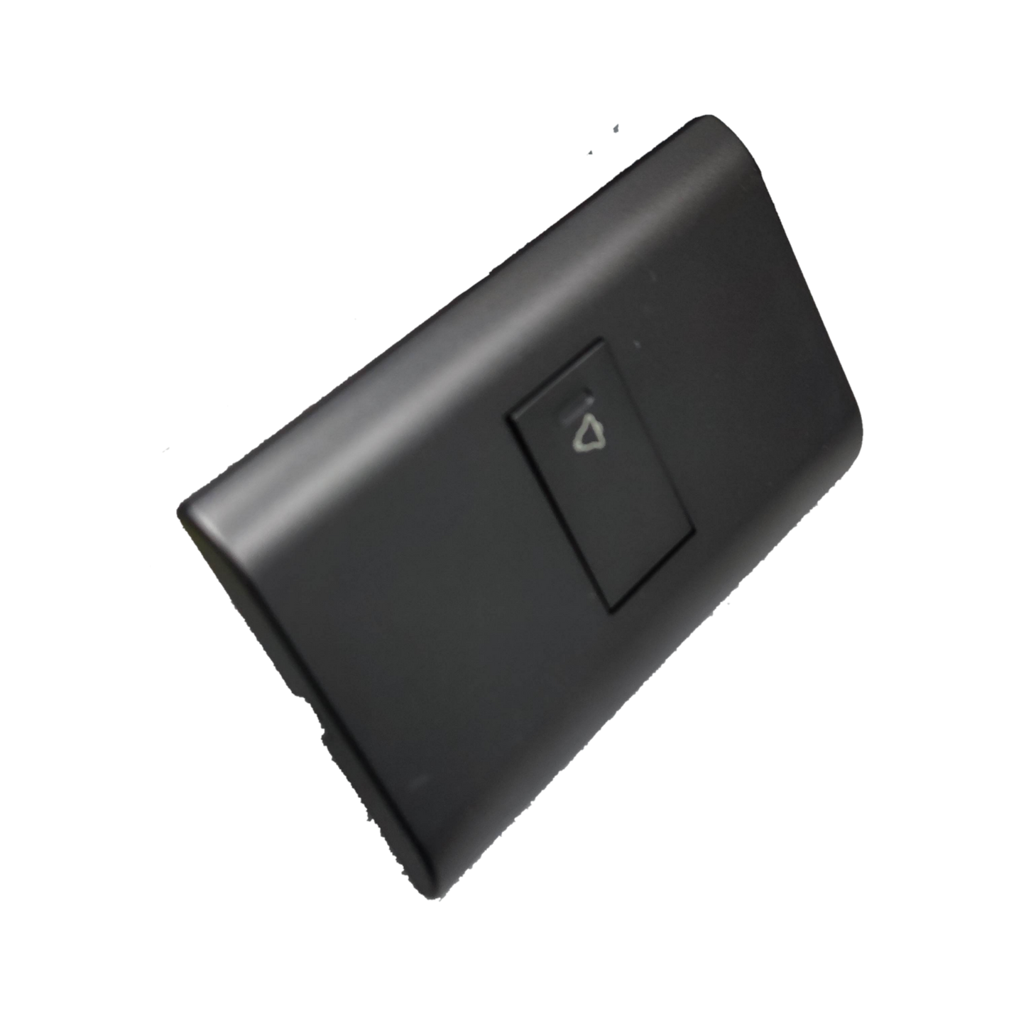 Royu Door Bell Switch with Plate 15A 250V in black with bell symbol for home use