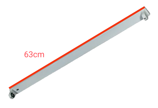 Double ended LED tube fixture 7W 8W 9W lighting installation accessory from China measuring 63cm