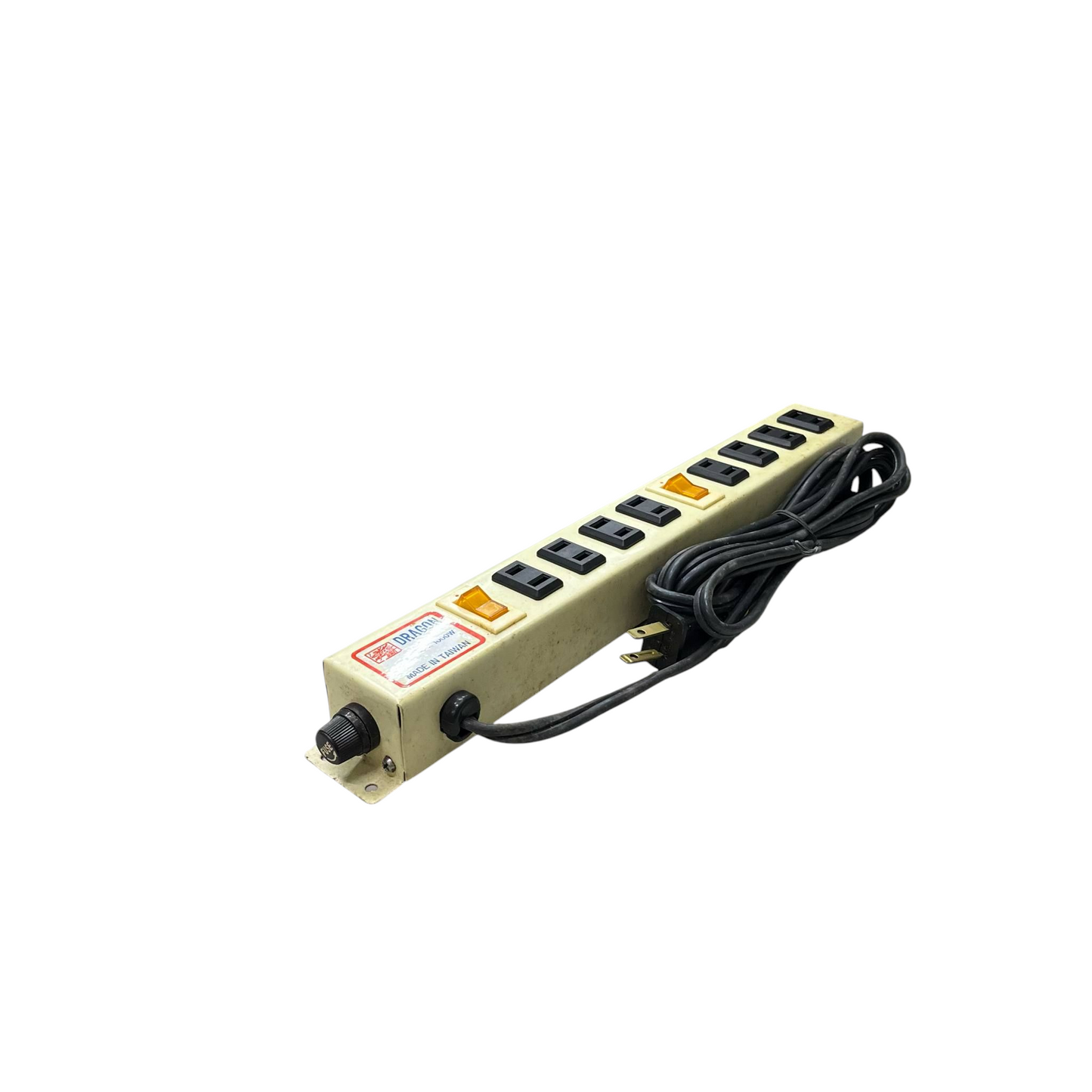 8 gang extension cord 220V power strip with eight outlets and long black cord from China