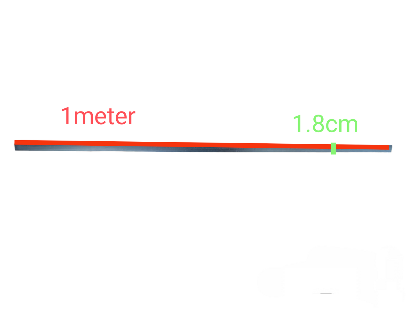 ILLUMIQ TERRA Dust Proof Cover For Magnetic Track Light measuring 1 meter in length and 1.8 cm in width