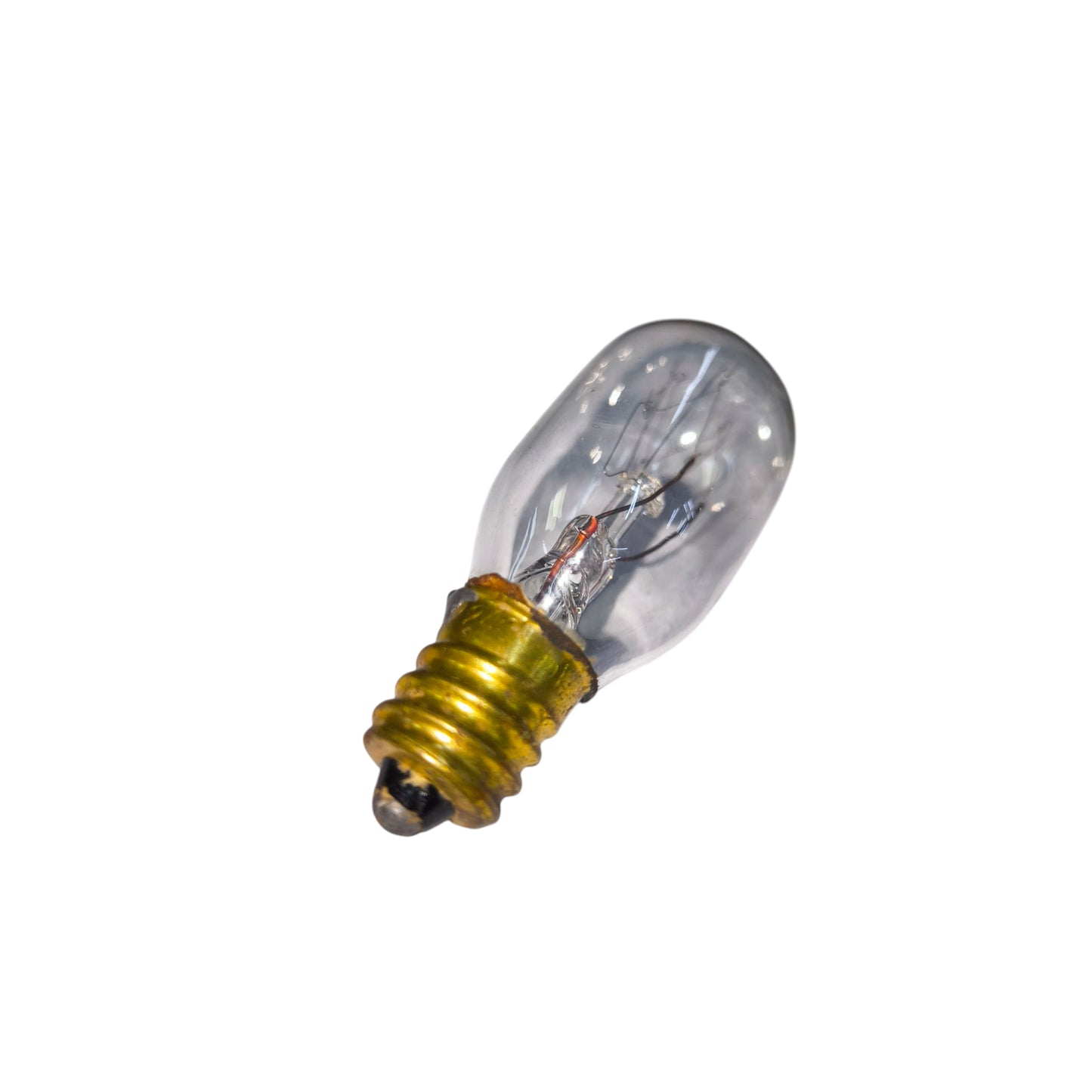 E12 refrigerator bulb 15W 240V with a clear glass design ideal for lighting appliances