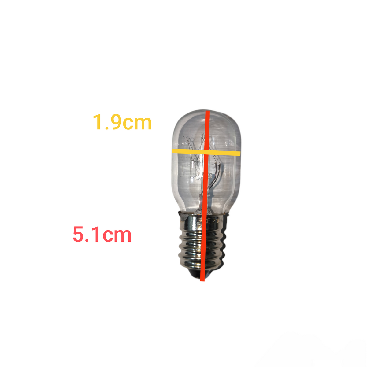 Denko E14 7W machine bulb incandescent small clear glass bulb with metal base