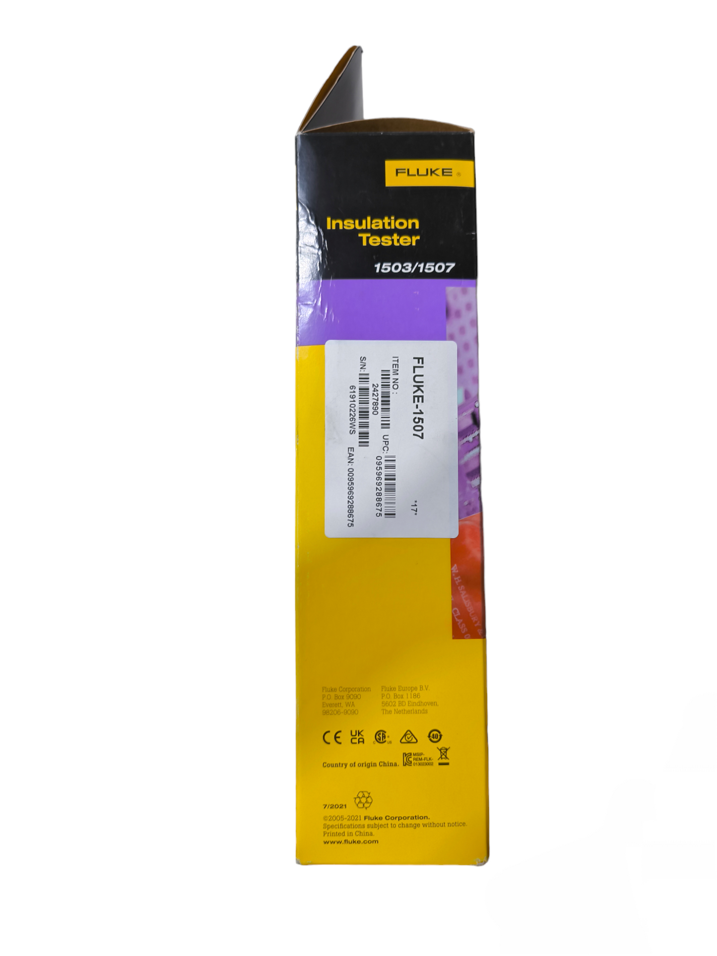 FLUKE Digital Insulation Tester 1507 1000V Insulation Test Voltage