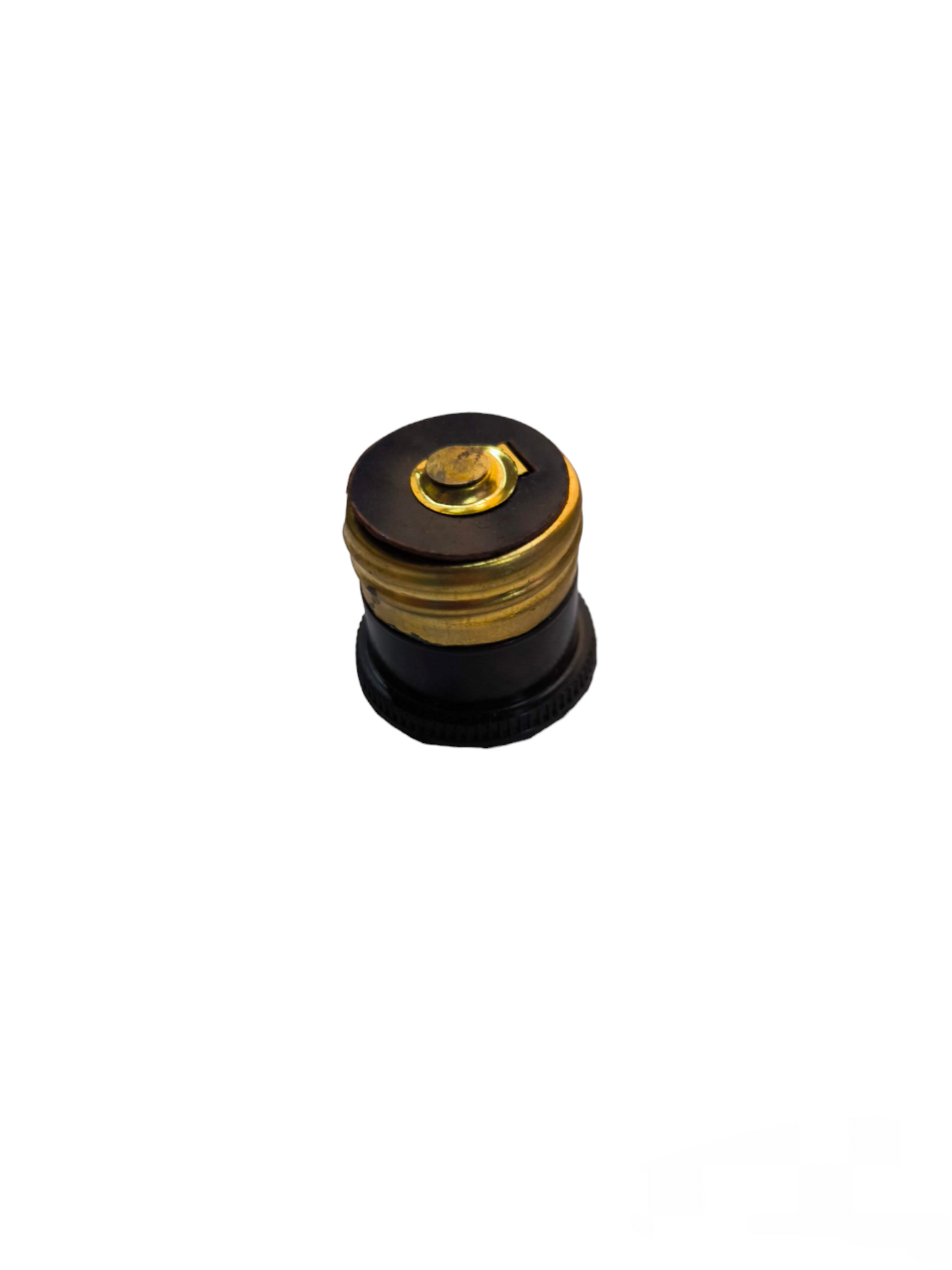 Welling E27 to flat pin adapter 250V with brass screw terminal and black base