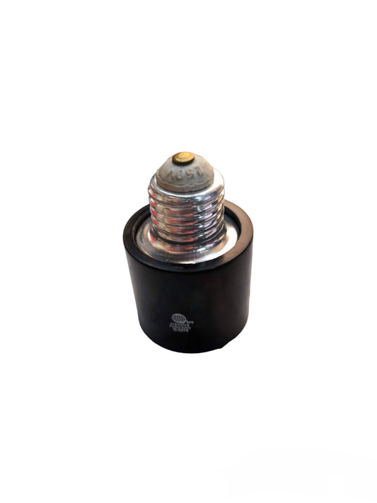 Kopez E40 to E27 socket adapter with black base and metallic screw for lighting installation