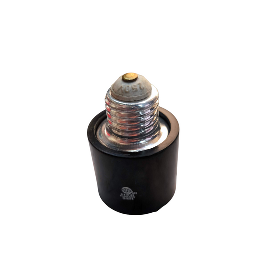 Kopez E40 to E27 socket adapter with black base and metallic screw for lighting installation