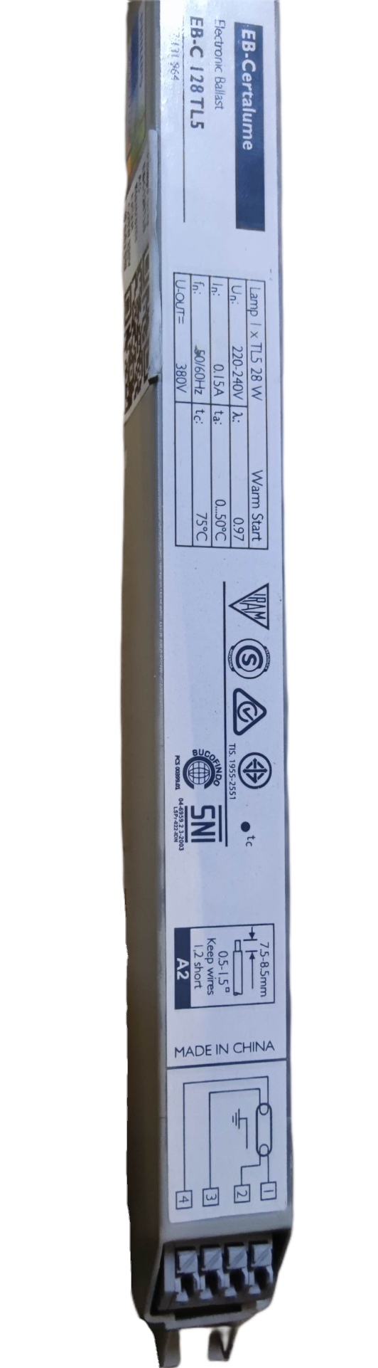 Philips Electronic Ballast 1x28W 220V , Electronic Ballast 1 x 28W T-5 Fluorescent Tube EB-Certalume EB-C 128TL5