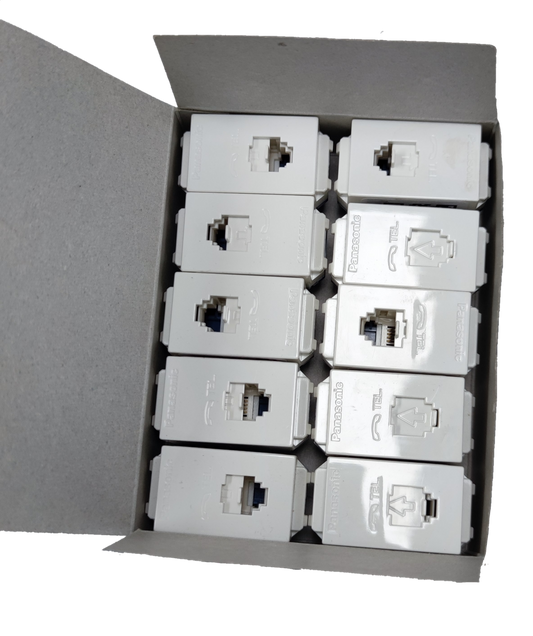 Panasonic Telephone Modular Jack 10PCS , Telephone Outlet, Telephone 6P4C WEG2164 10PCS