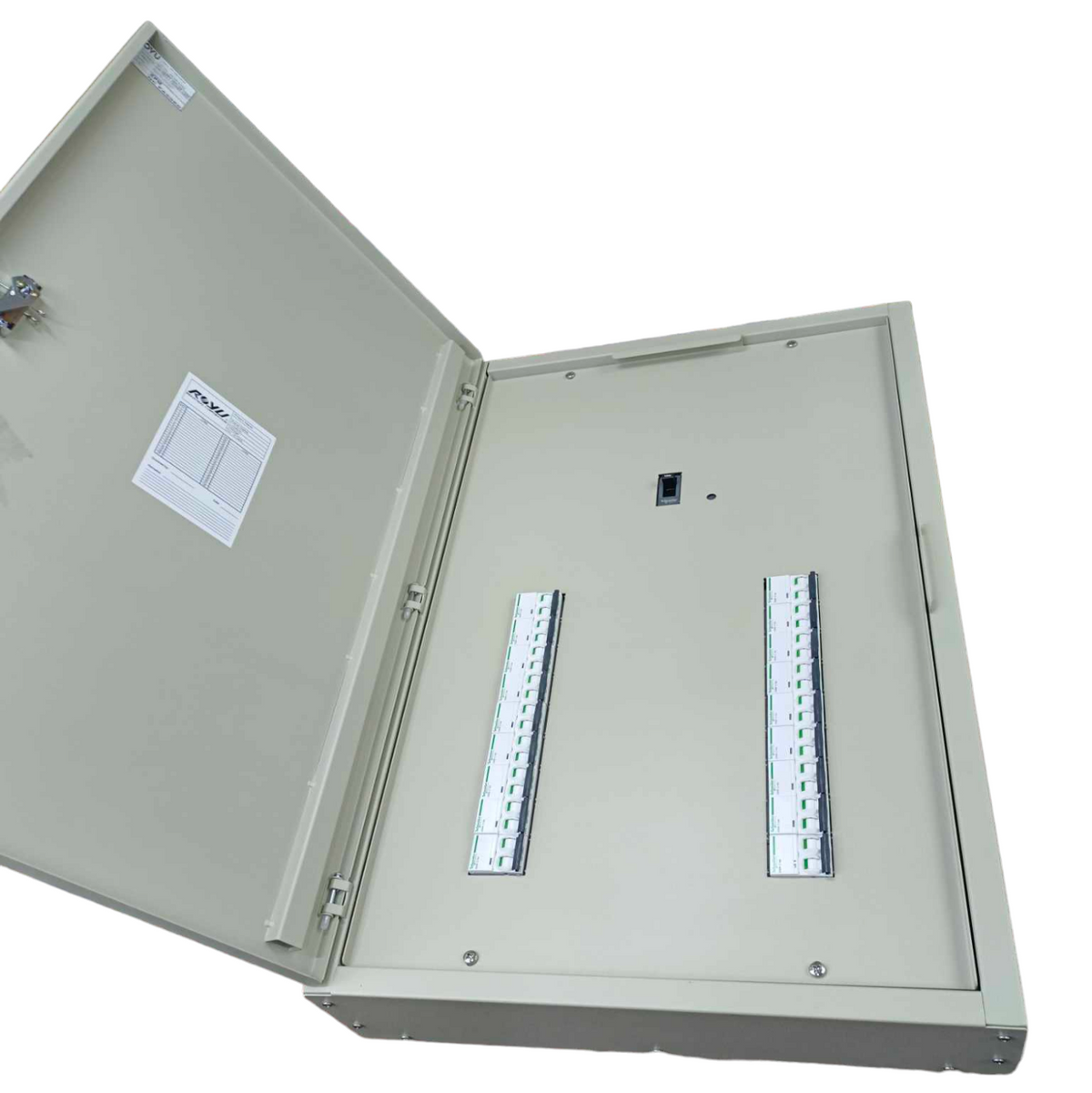 Panel Board for EZC250F 200A 25KAIC 3 Pole Main and 18 Branches 6KAIC 2 Pole Miniature ( Schneider), 3 Pole Main 2 Pole 18 Branches