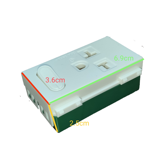 Omni Aircon Outlet Wide Series with Switch and Plate 20A 250V WWA-501/S + WWP-113