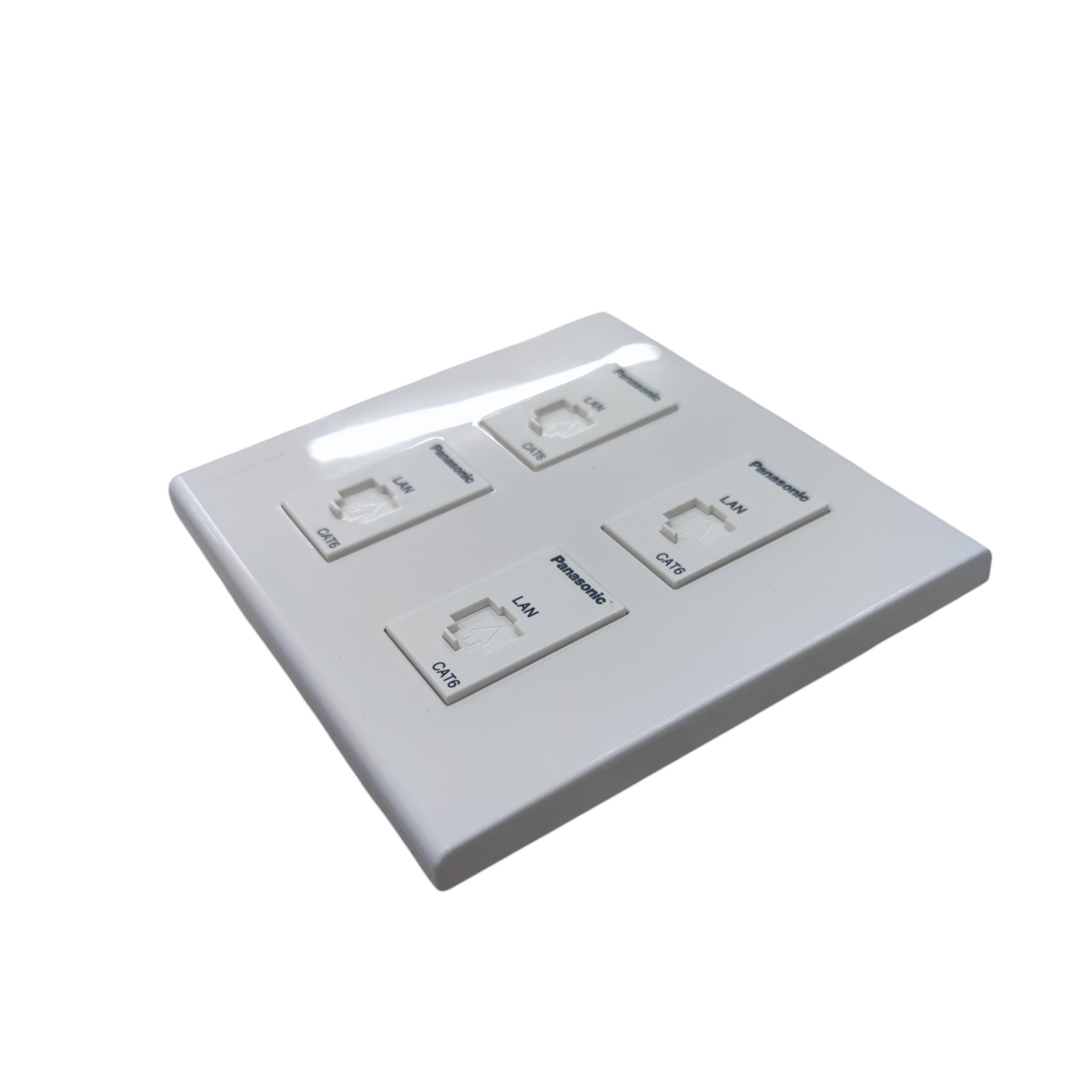Panasonic 4 Gang CAT6 Data Outlet Wide Series WEG6804+(4XWEG24886)+Utility Box