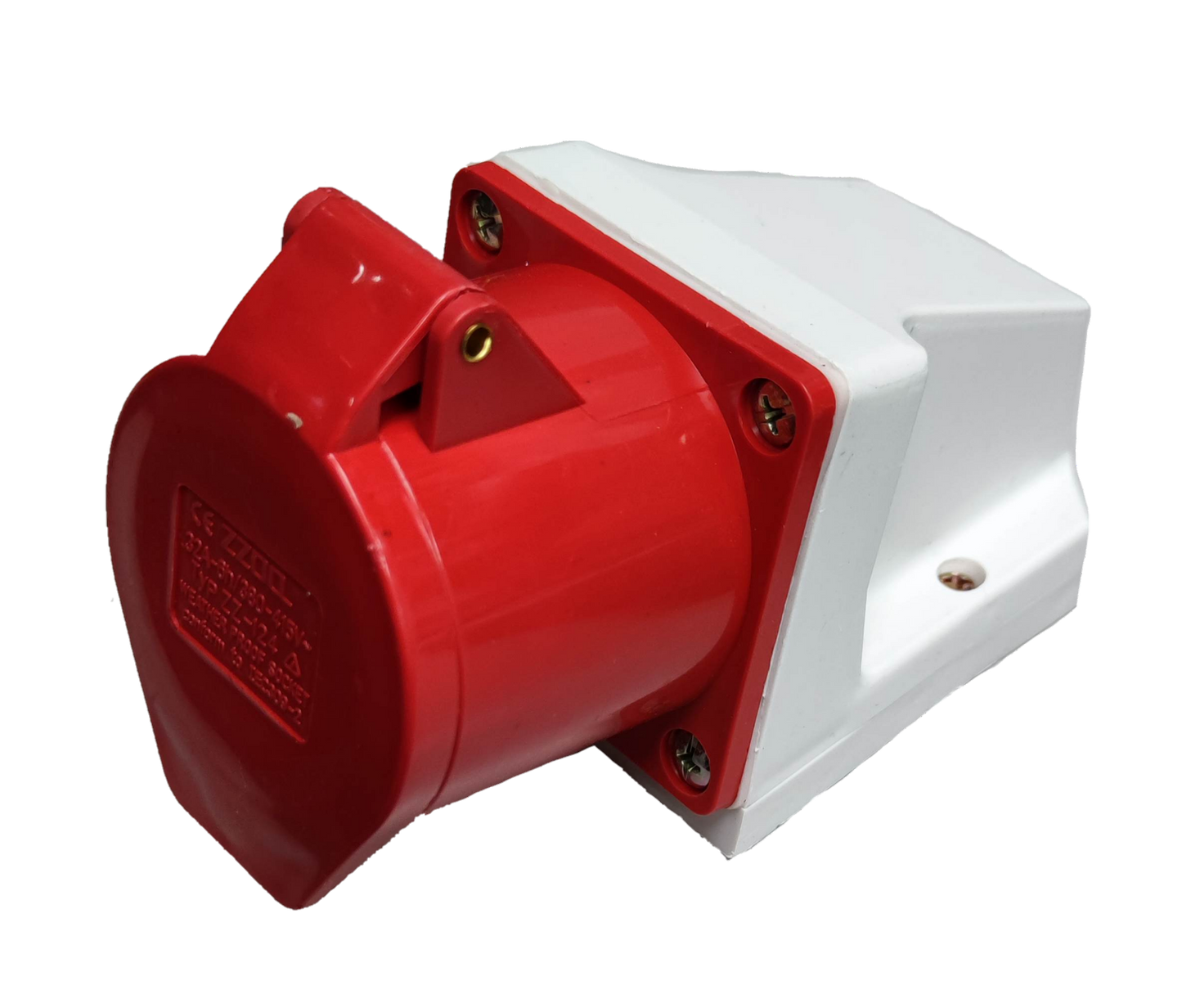 Grippes 32A 3P+E Industrial Outlet 6h (4 Pins) 380-415V Wall Type 124 IEC309-2