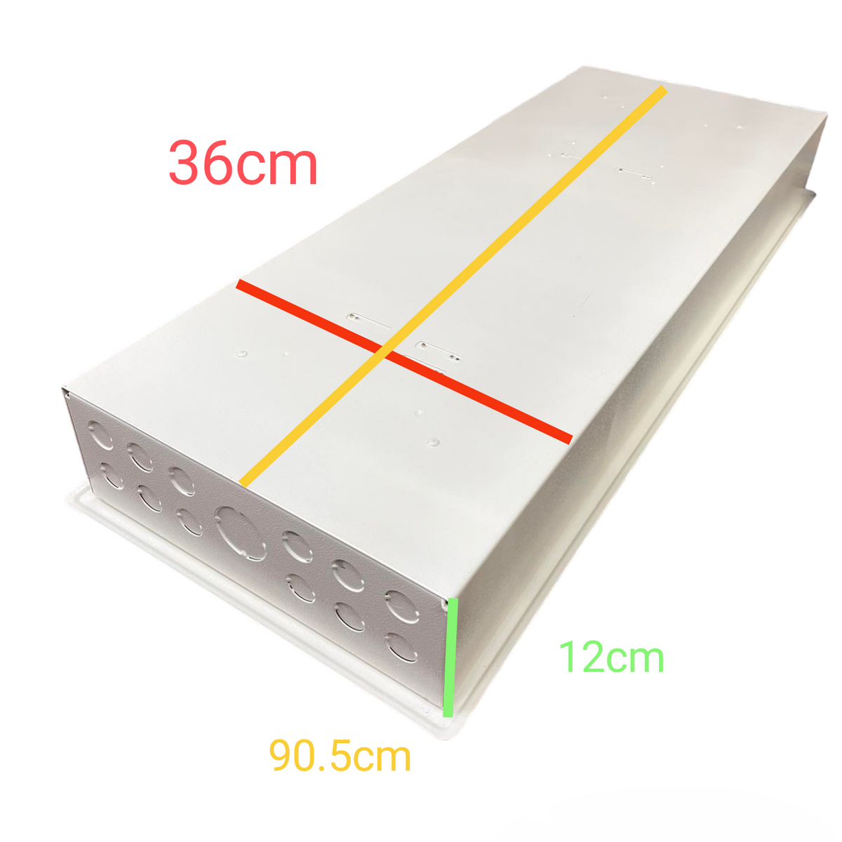 Koten white metal electrical enclosure with knockouts 90.5x36x12cm for 250 amp 2 pole main breaker panel