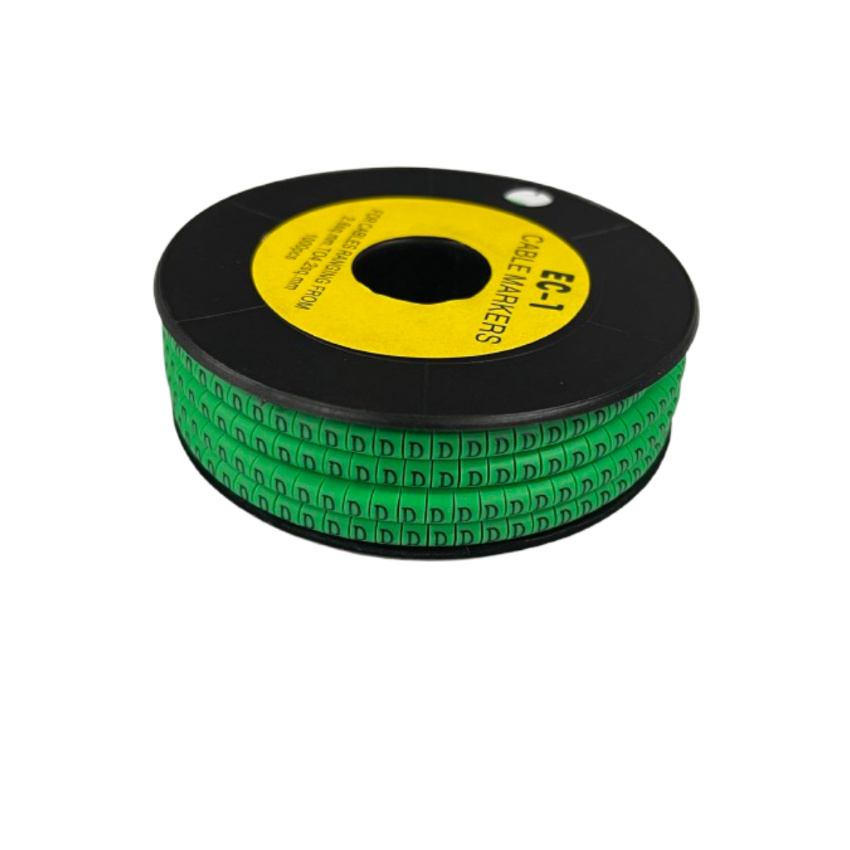 Grippes EC-1 cable identification markers in green for easy cable organization and labeling