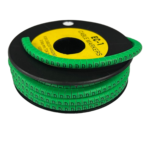 Grippes EC-1 cable identification markers in green for organizing and labeling cables