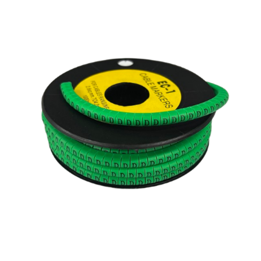 Grippes EC-1 cable identification markers in green for organizing and labeling cables