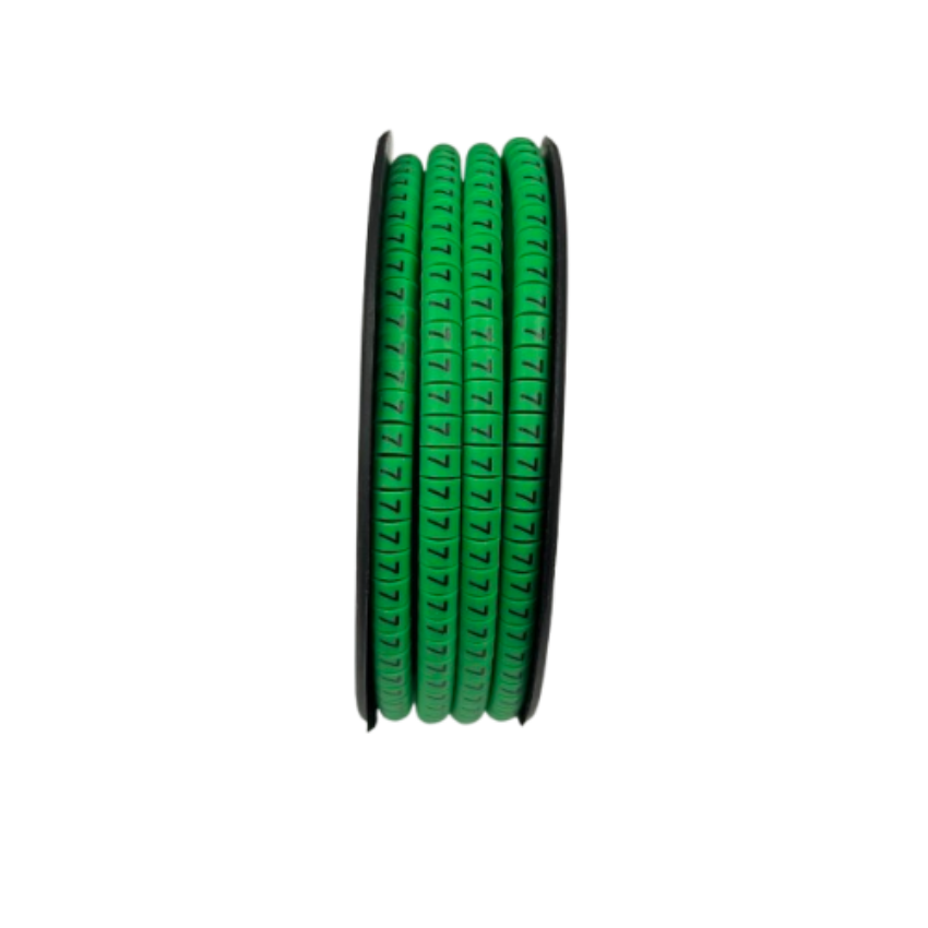 Grippes Cable Marker 7 Green spool of flexible markers for labeling wires and cables