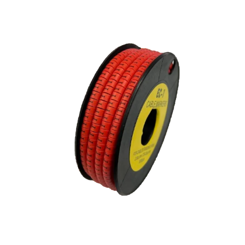Grippes T Marker Red 2.6mm to 4.2mm 1000pcs cable management spool with red markers