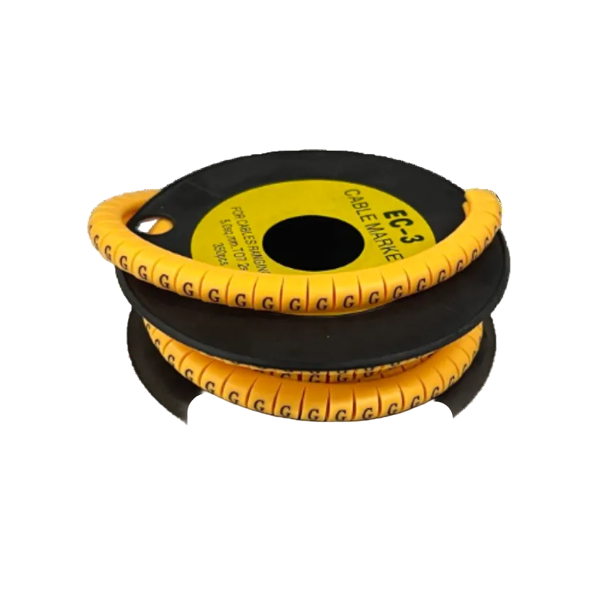 Grippes Cable Marker G - Yellow spool of flexible wire markers labeled G for cable organization