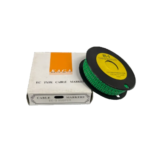 Cable Marker Green-6 spool of numeric cable markers for wire identification and organization
