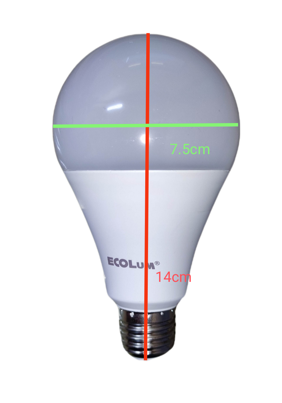 Ecolum 19W LED Bulb 220V E27 Daylight with a sleek round shape and energy-efficient design