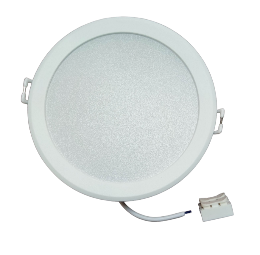 6500K LED ceiling light 220V Ecolum round recessed panel light white trim with connector and springs