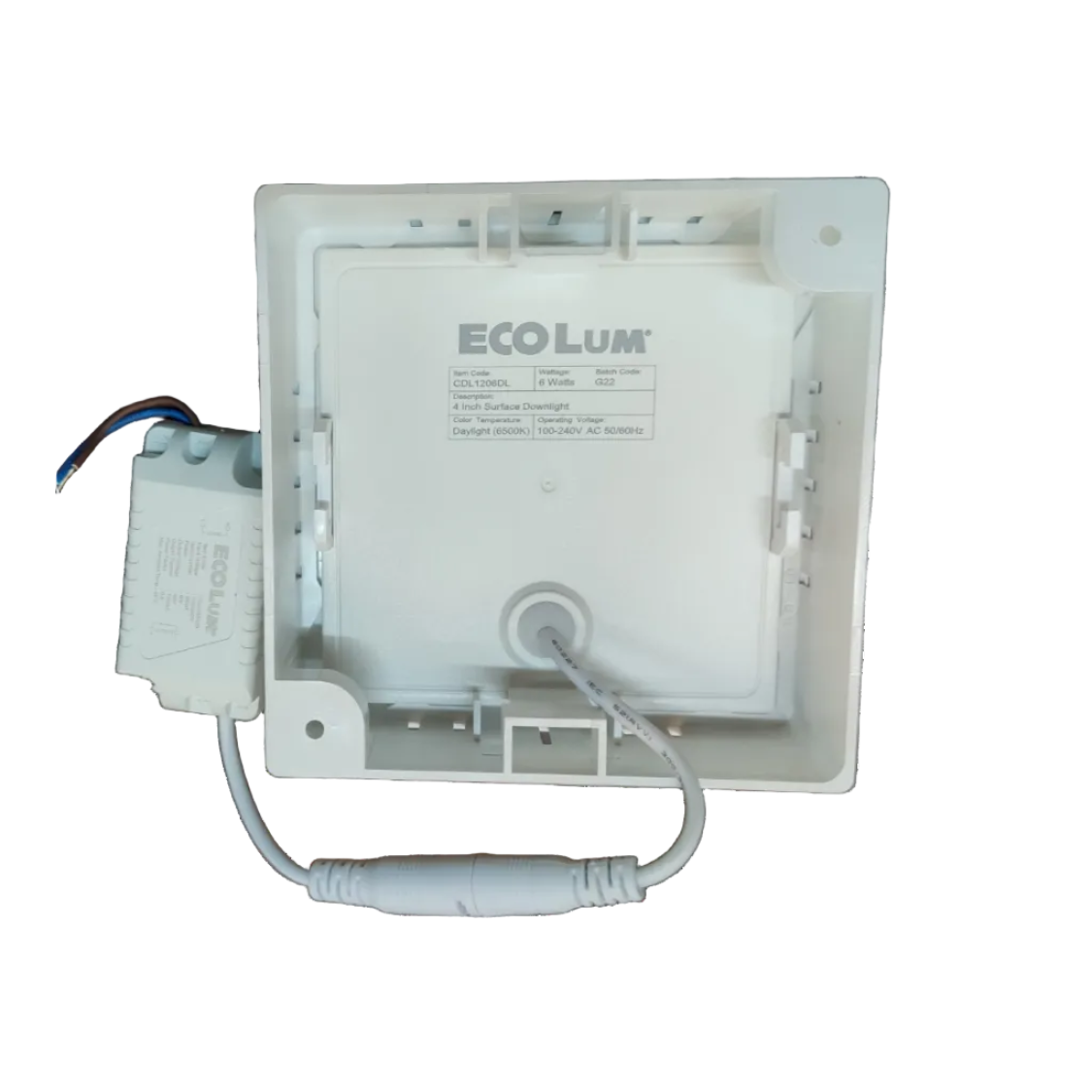 Ecolum 8 inch LED downlight daylight 6500K 18W for bright and efficient indoor lighting