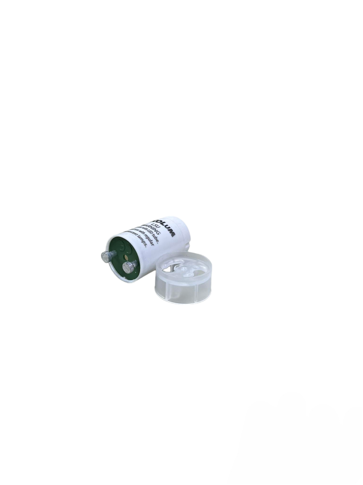 Ecolum fluorescent to LED conversion kit replacement starter and adapter cap for tube light fixtures