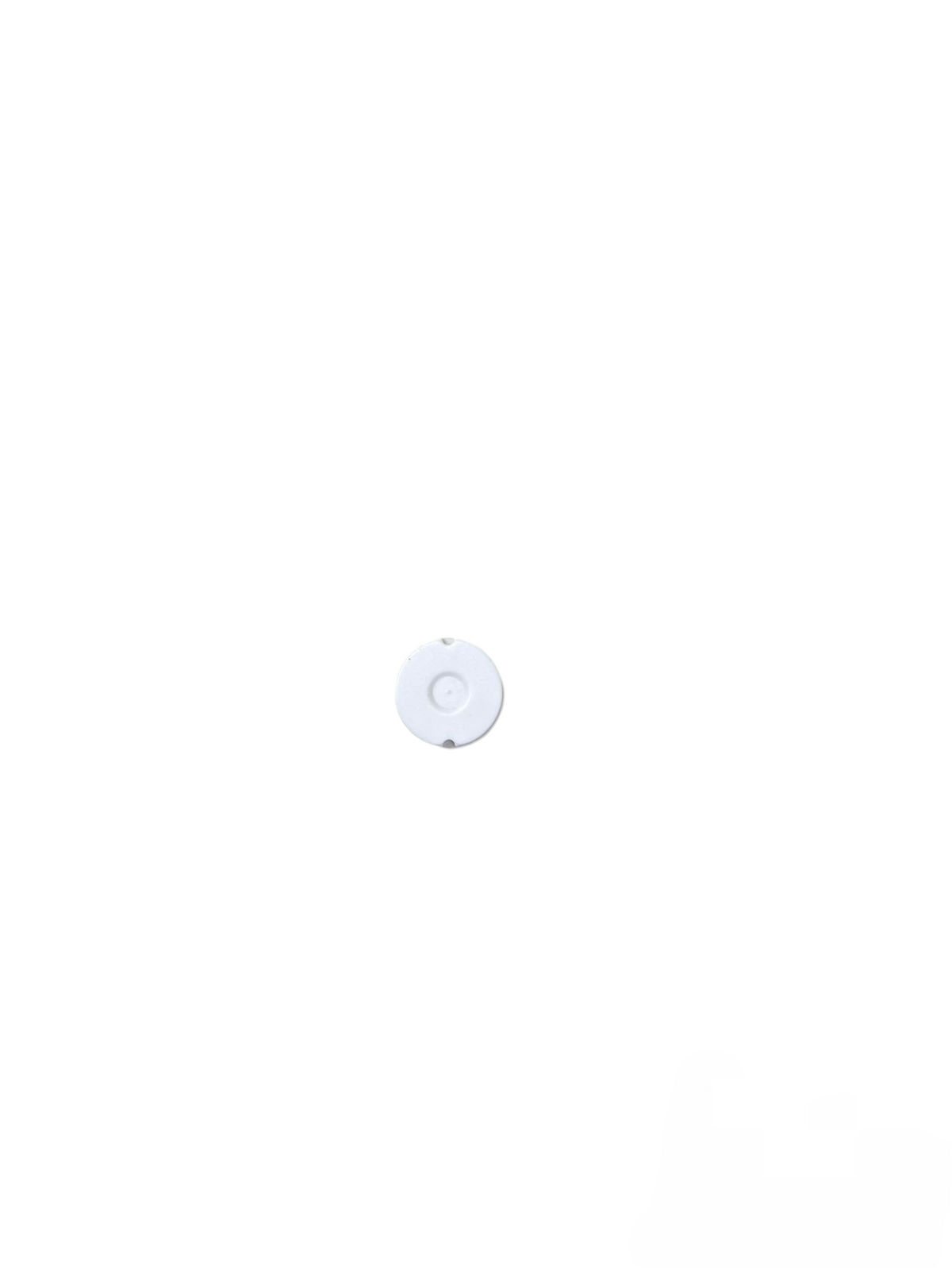 Ecolum small round white ceiling junction box cover for fluorescent to LED conversion kit installation