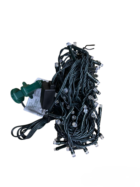 Firefly 100 LED Bulb Christmas Light Daylight 6500K 7 Meters 7W 220V Indoor Max of 20 Connection Green Wire 4 Effects Steady, Running, Blinking, Alternating FXL12100WH