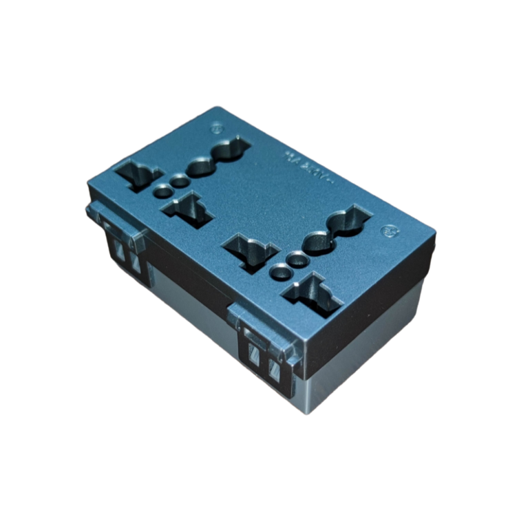 Omni Duplex Universal Outlet with Ground and Plate Designer Series Graphite 16A 250V DWU-402/DWP-113G