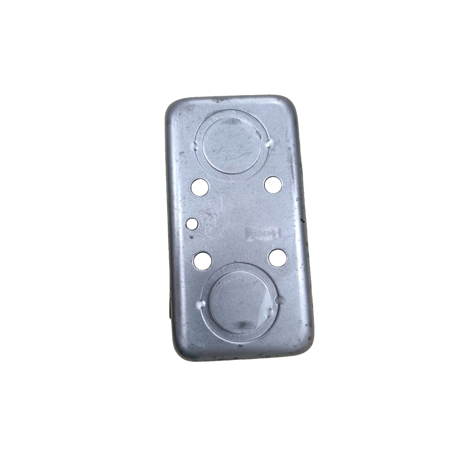 2x4 Metal Utility Box Gauge 16 galvanized rectangular electrical box with two large knockouts and four mounting holes