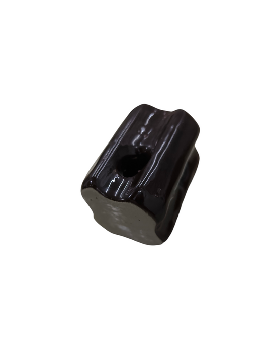 Black electrical ball insulator made of ceramic for electrical circuitry and parts