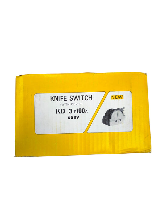 Taiyou 100A porcelain knife switch KD 3 p100A 600V in yellow packaging box