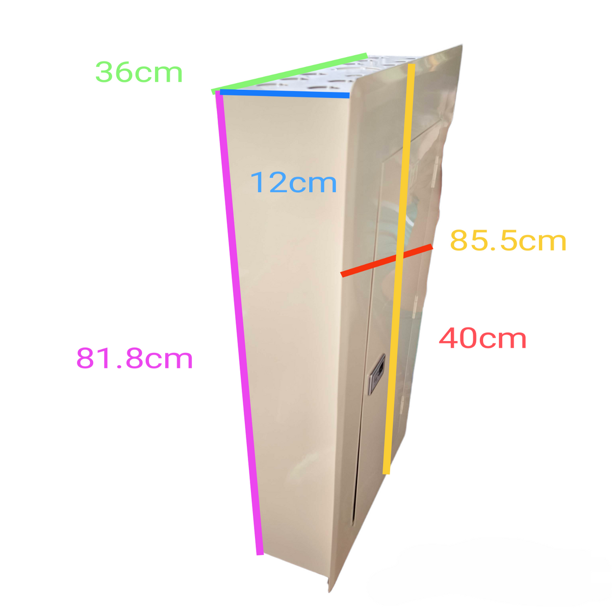 Koten metal electrical panel with front lock and dimensions shown Panel Board 225A 2 Pole Main 14 Branches .