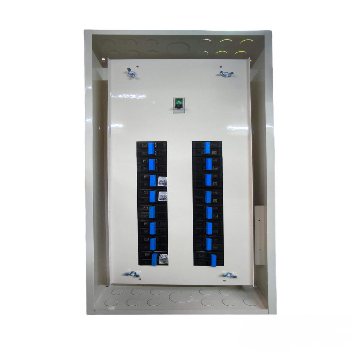 Koten Panel Board 225A 2Pole 250SPS metal electrical distribution board with dual breaker rows and main switch