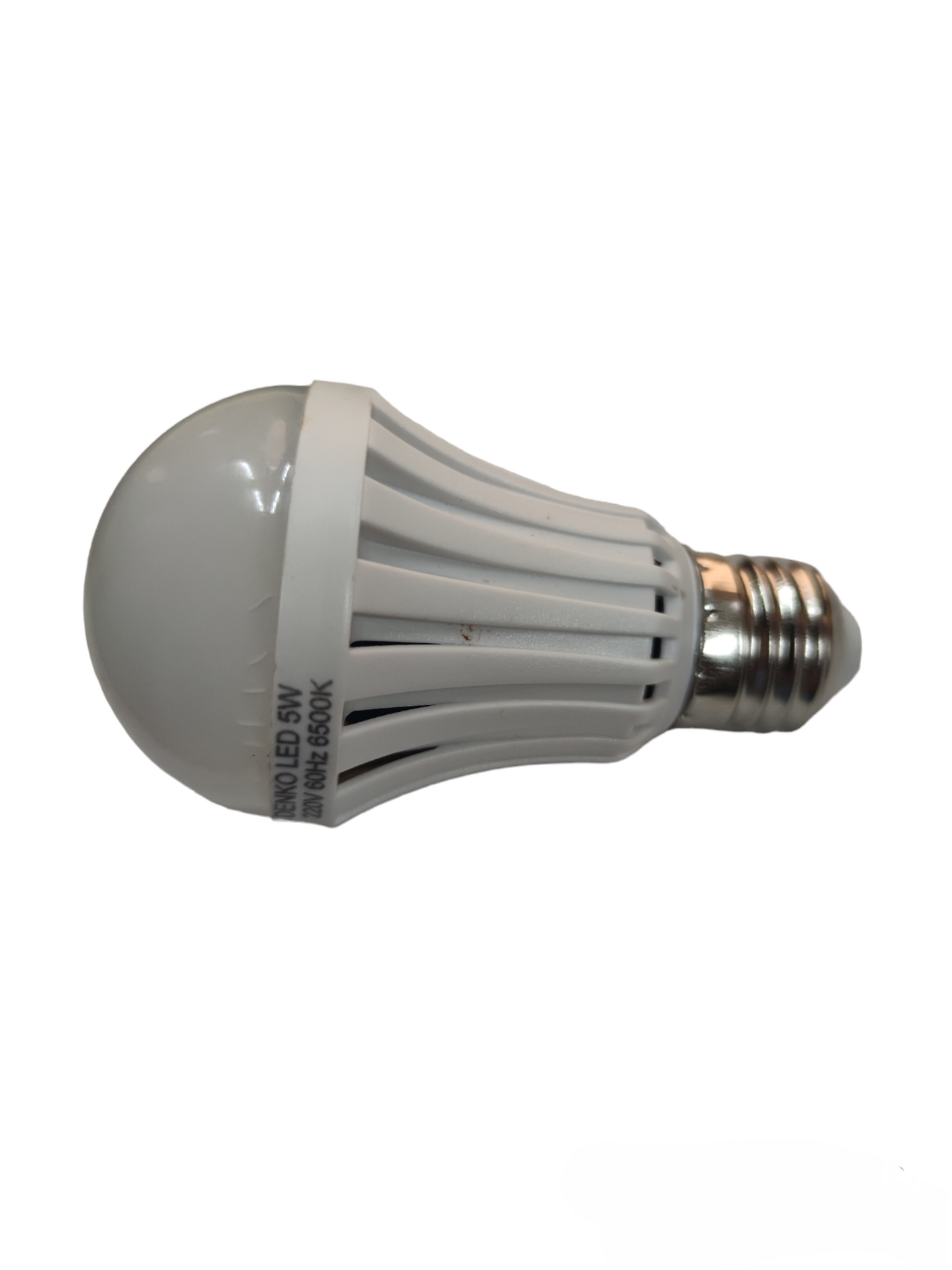 Denko 5W standby bulb energy-efficient LED light bulb with a white plastic body and metal screw base