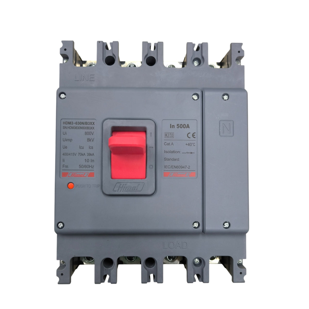 Himel 500A Circuit Breaker with Red Switch for Electx Electrical Supply