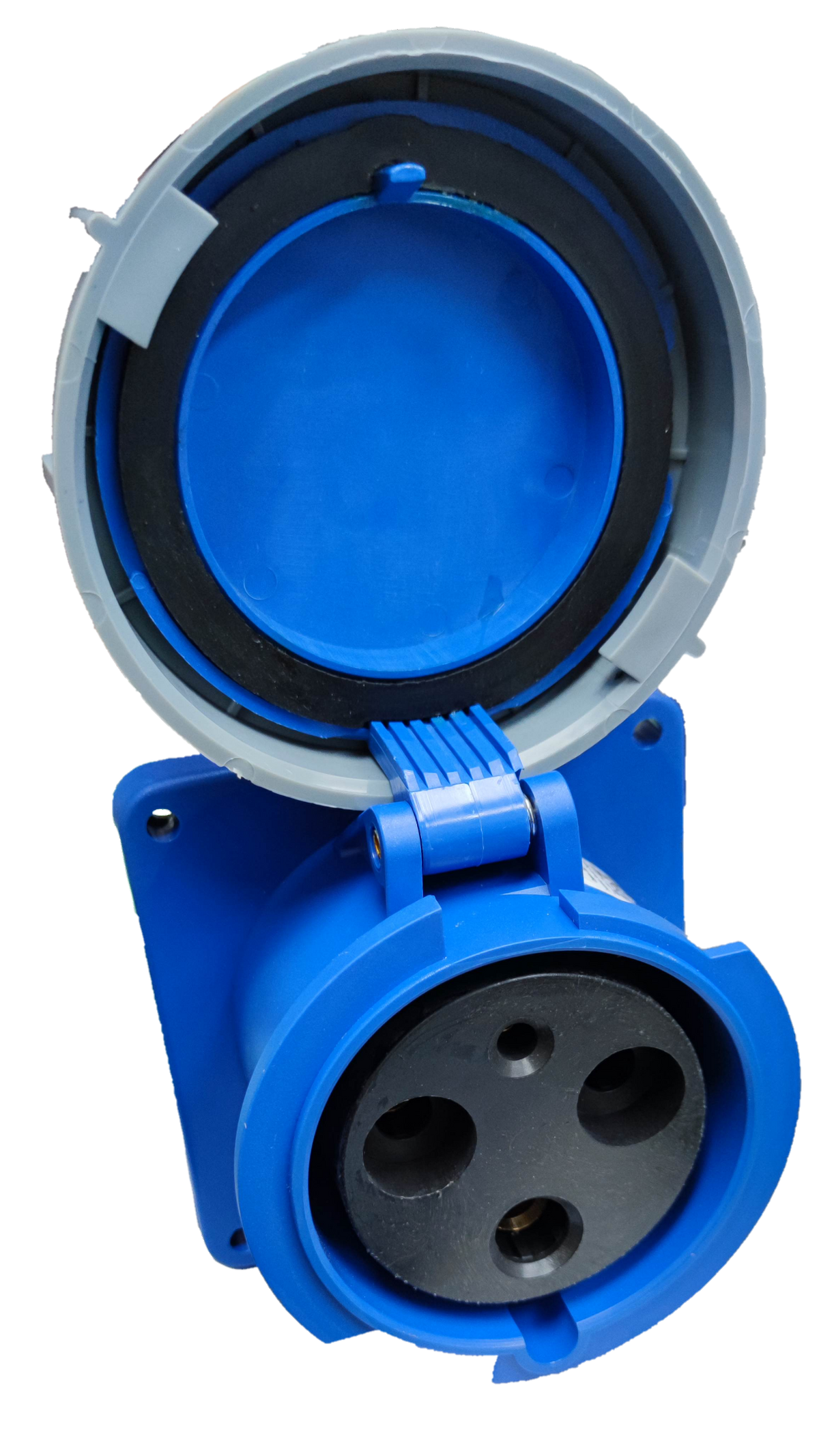 Grippes Blue Electrical Circuitry Outlet with Waterproof Cover from Electx Electrical Supply
