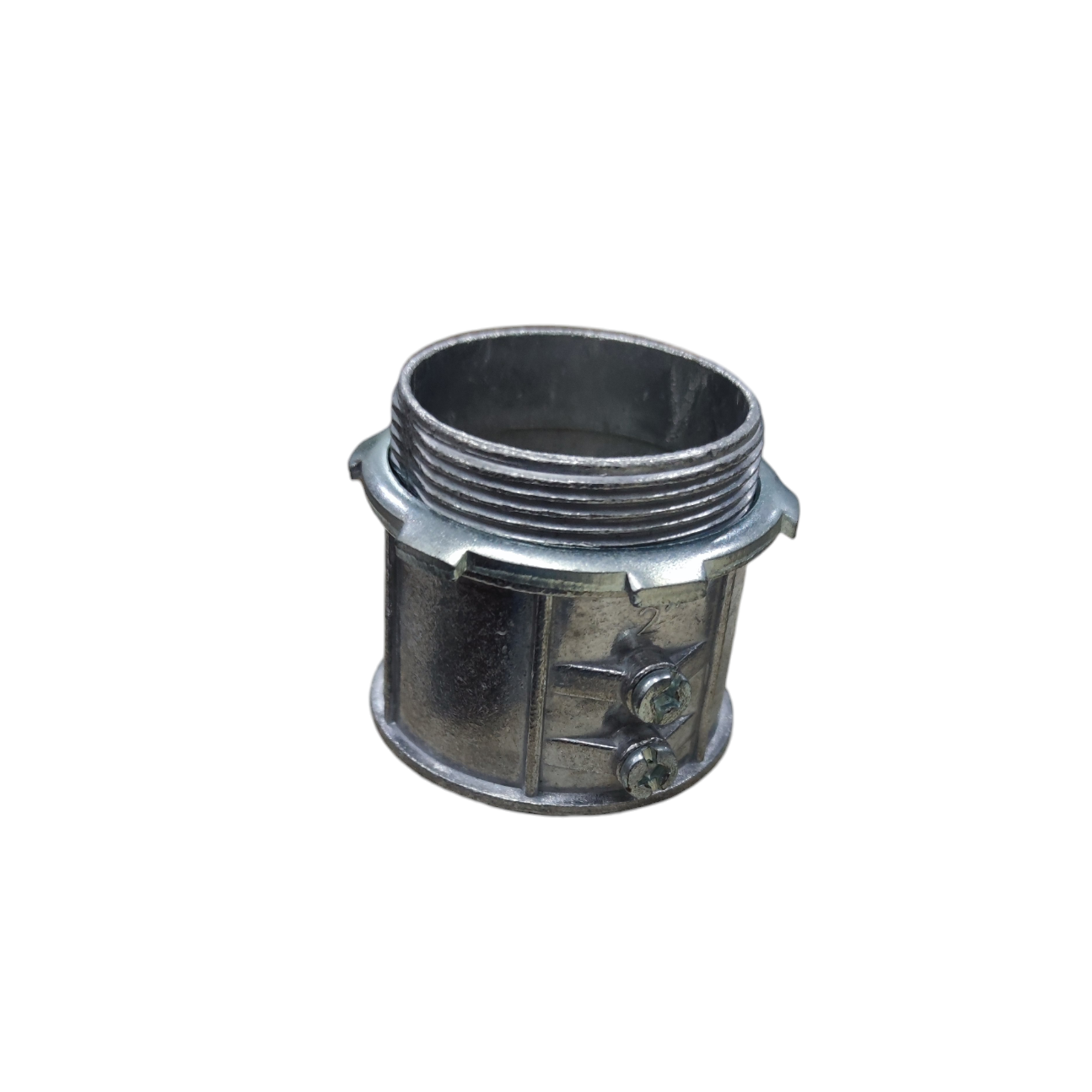 Durable EMT connector with lock nut for secure electrical conduit connections
