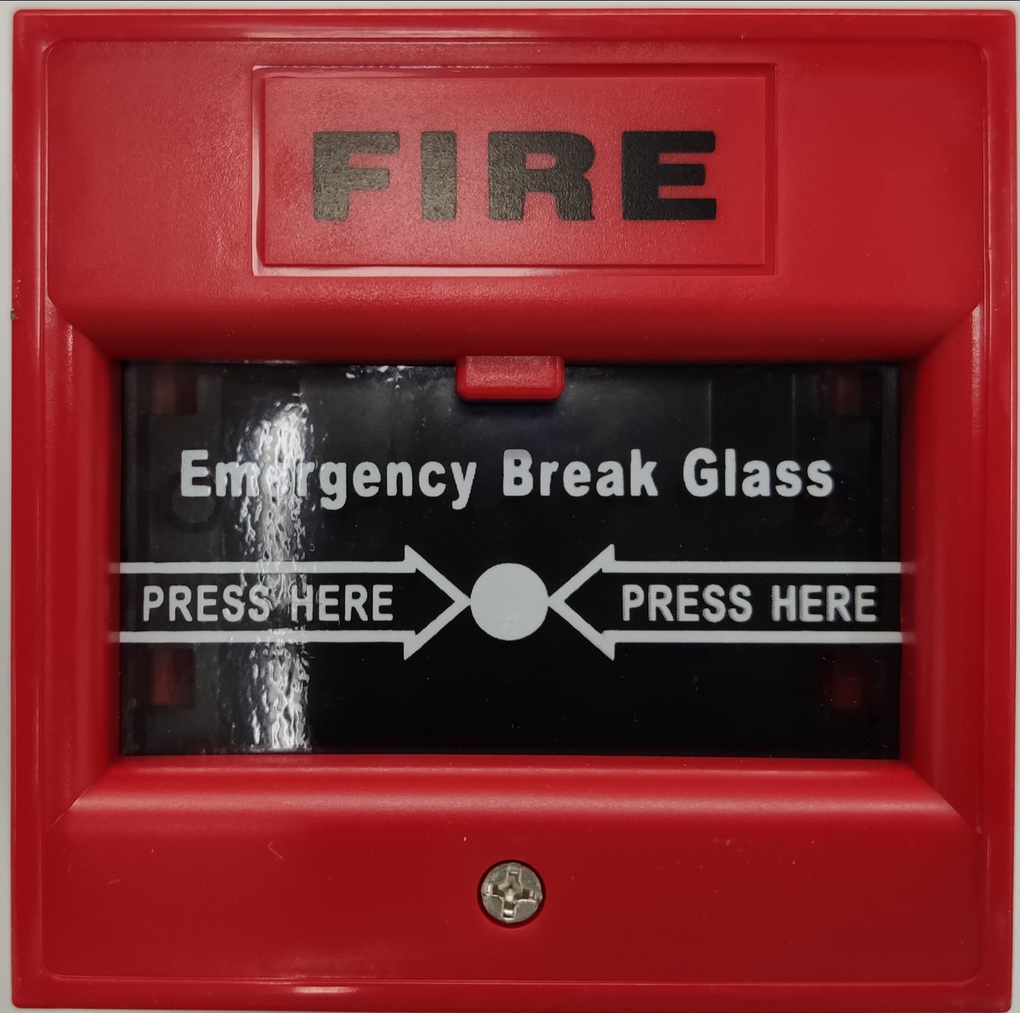 ZwitseRise red Break Glass Fire Alarm Switch with emergency press here instructions
