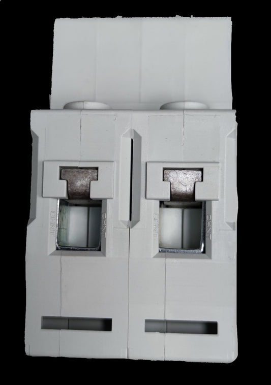 ZwitseRise 32A DC Miniature Circuit Breaker dual-pole electrical protection device in white casing