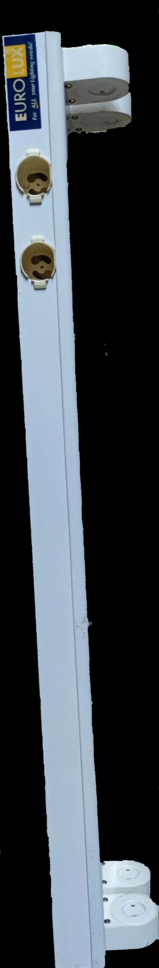 Eurolux 2x20W Fluorescent Fixture Box type with white body and tube sockets for lighting installation