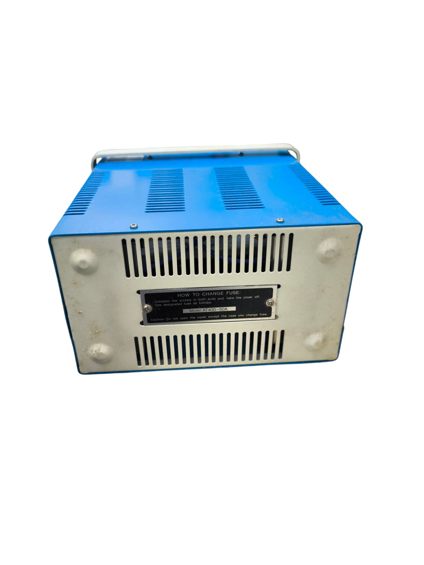 Dectron 400W Inverter and Battery Charger with blue metal casing and ventilation slots