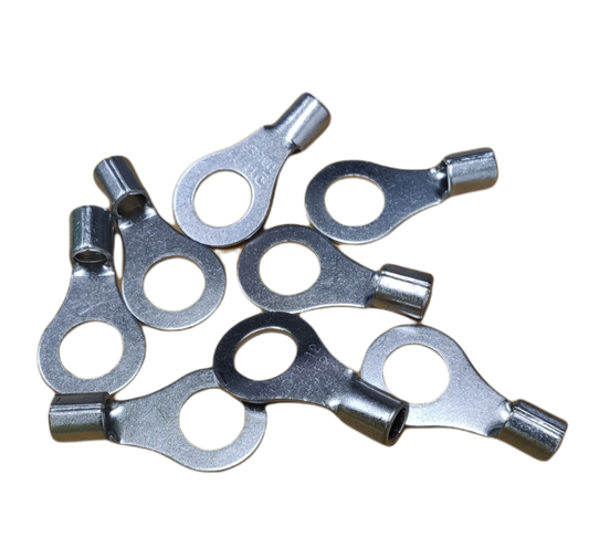 local Terminal Lugs Ring Type Without Insulation 14mm (4Pcs + 4Pcs Free) , Ring Terminal Lugs, Round Terminal Lugs