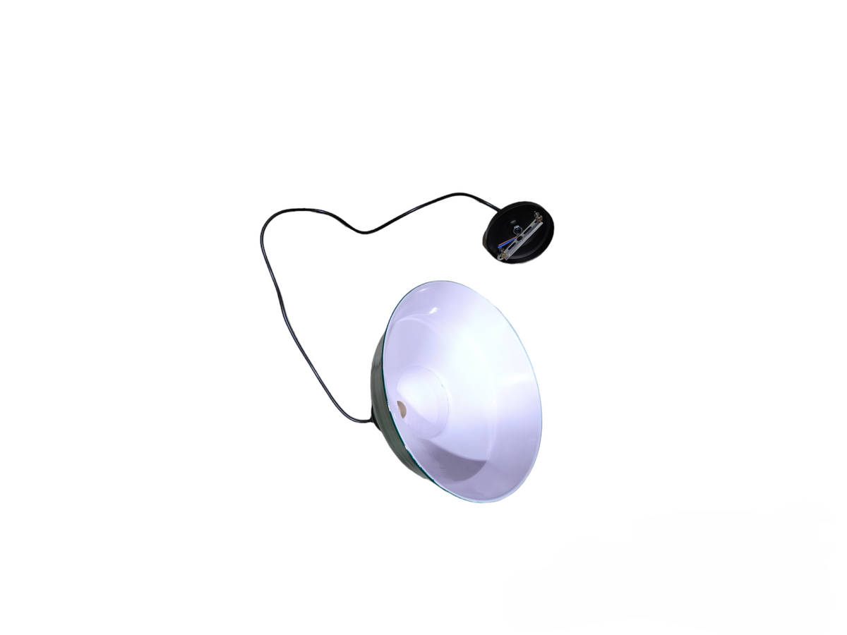 Pendant Light Fixture E27 4A 250V with Reflector Deep Type Available in 16 inches, 14 inches and 12 Inches, Hanging Fixture E27