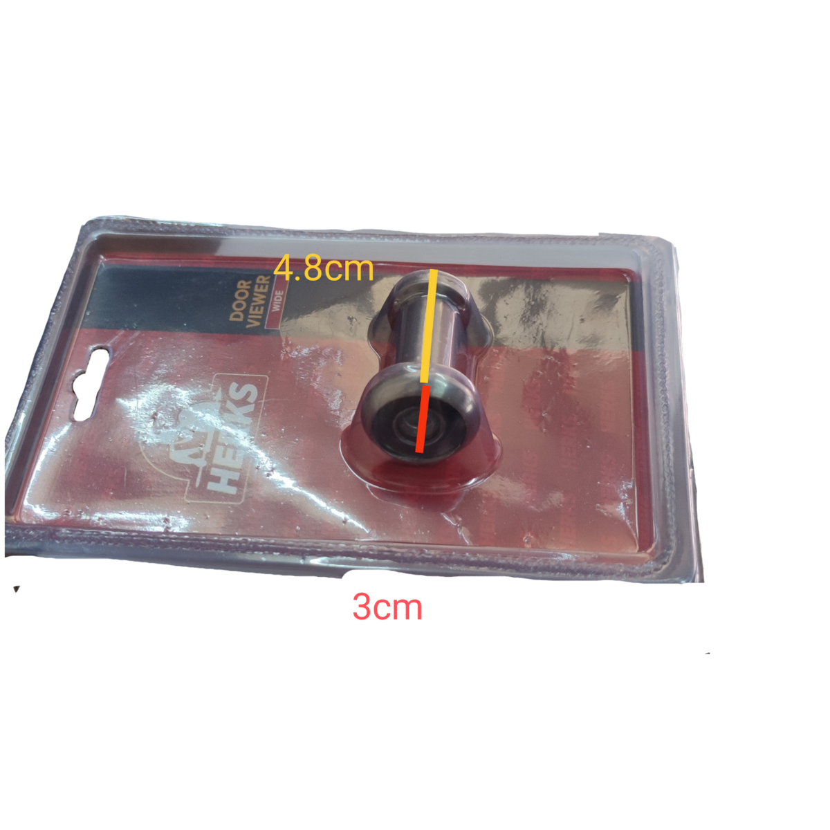 Door Viewer Wide 30 x 30 x 48 mm Satin Nickel, Peek Hole, Door Hole HD3001SN ( Herks) Peep Hole