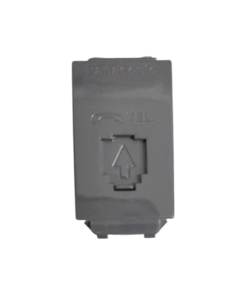 Panasonic Full Color Wide Series Telephone Modular Outlet 6P 4C Gray WEG2164H