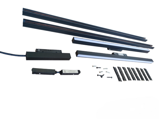 ILLUMIQ TERRA Magnetic Track Light 2 Meters 26mm with 4pcs 18W LED Foldable Grille Track Light 220V Warm White 3000K