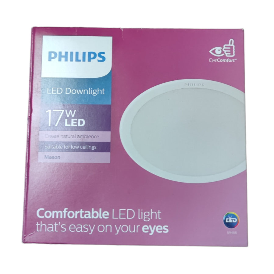 Philips 17W LED Downlight 220V Cool White 4000K 6.5" Cut Hole Size 150mmm 59466 Meson